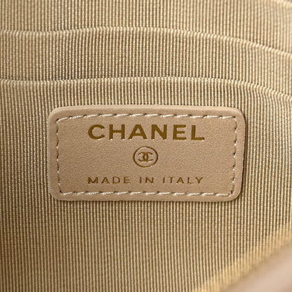 Chanel Metallic Lambskin Quilted Cosmetic Case Gold 6 of 7