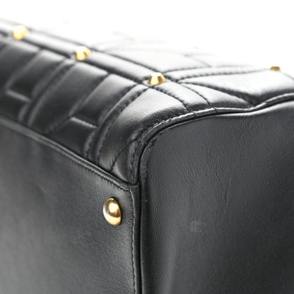 Gucci Calfskin Matelasse Studded Medium GG Marmont Tote Black 10 of 21