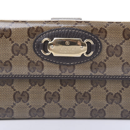 Gucci Crystal Monogram Continental Wallet Brown 10 of 11