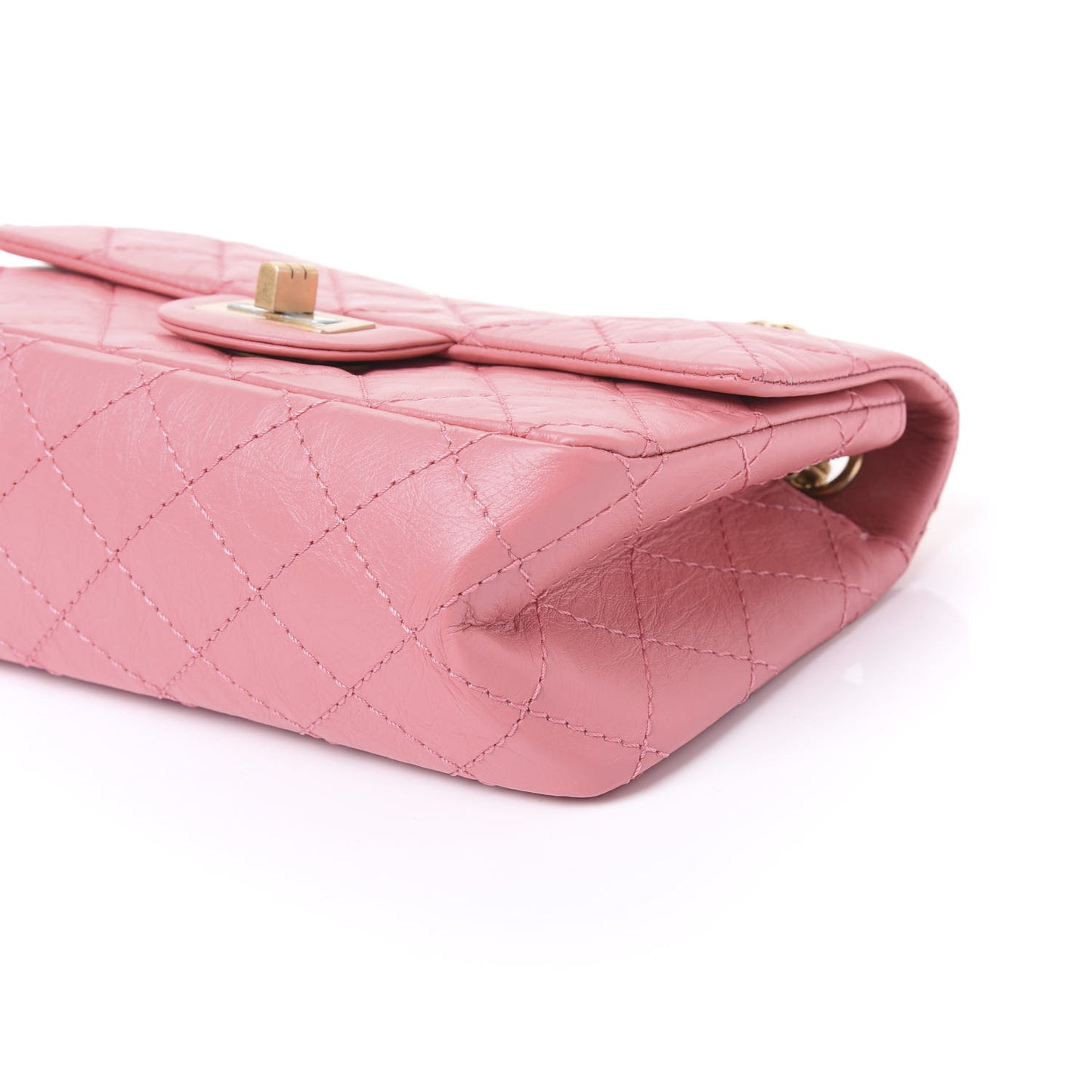 Aged Calfskin Quilted 2.55 Reissue Mini Flap Pink