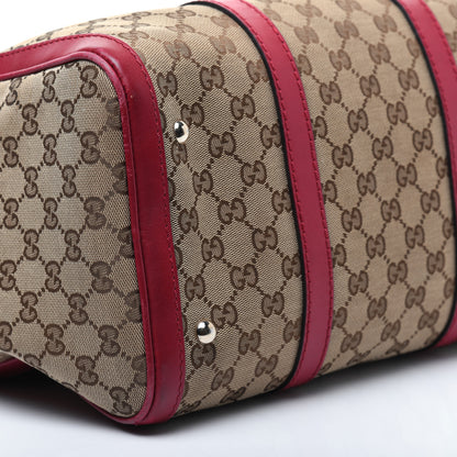 Gucci Monogram Medium Joy Boston Hibiscus Red 6 of 39