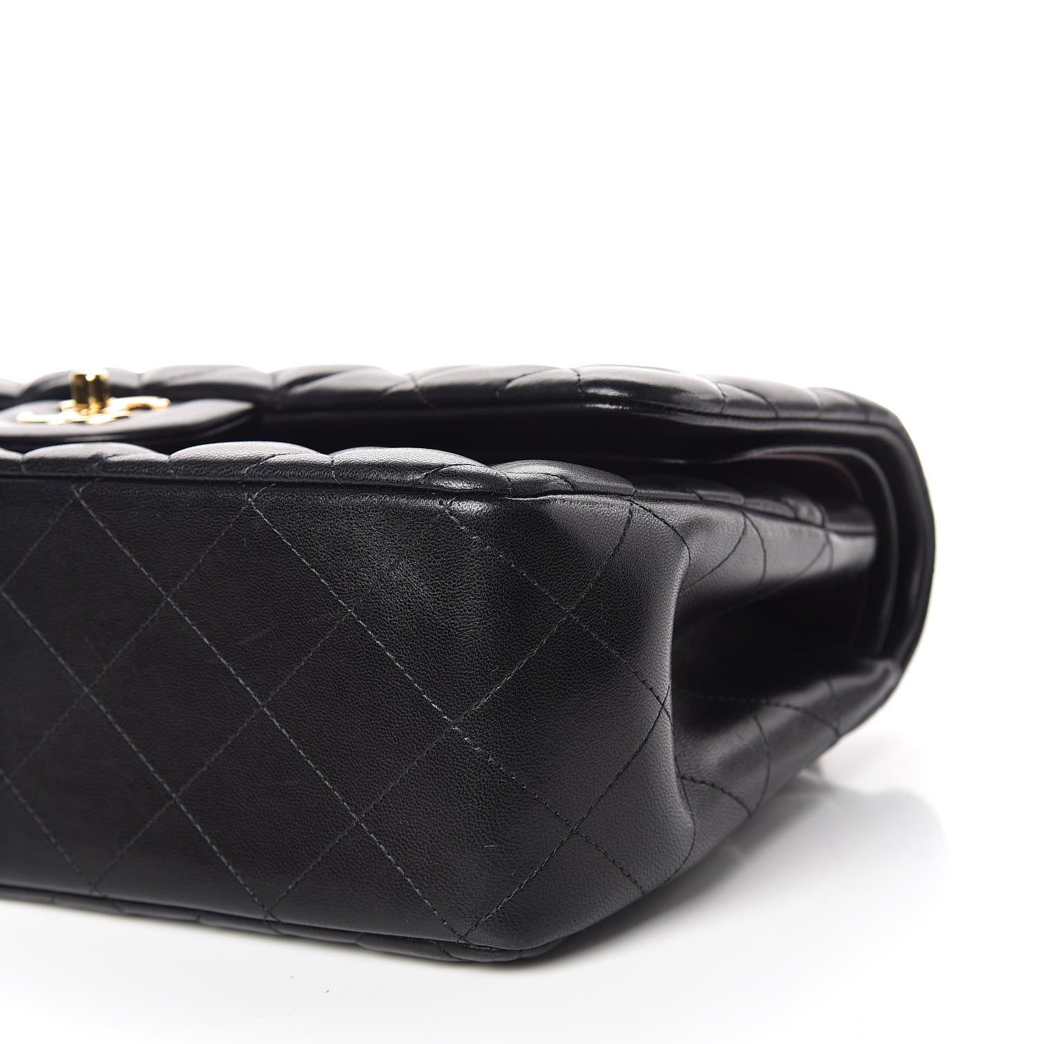 Chanel Lambskin Quilted Jumbo Double Flap Black 6 of 9