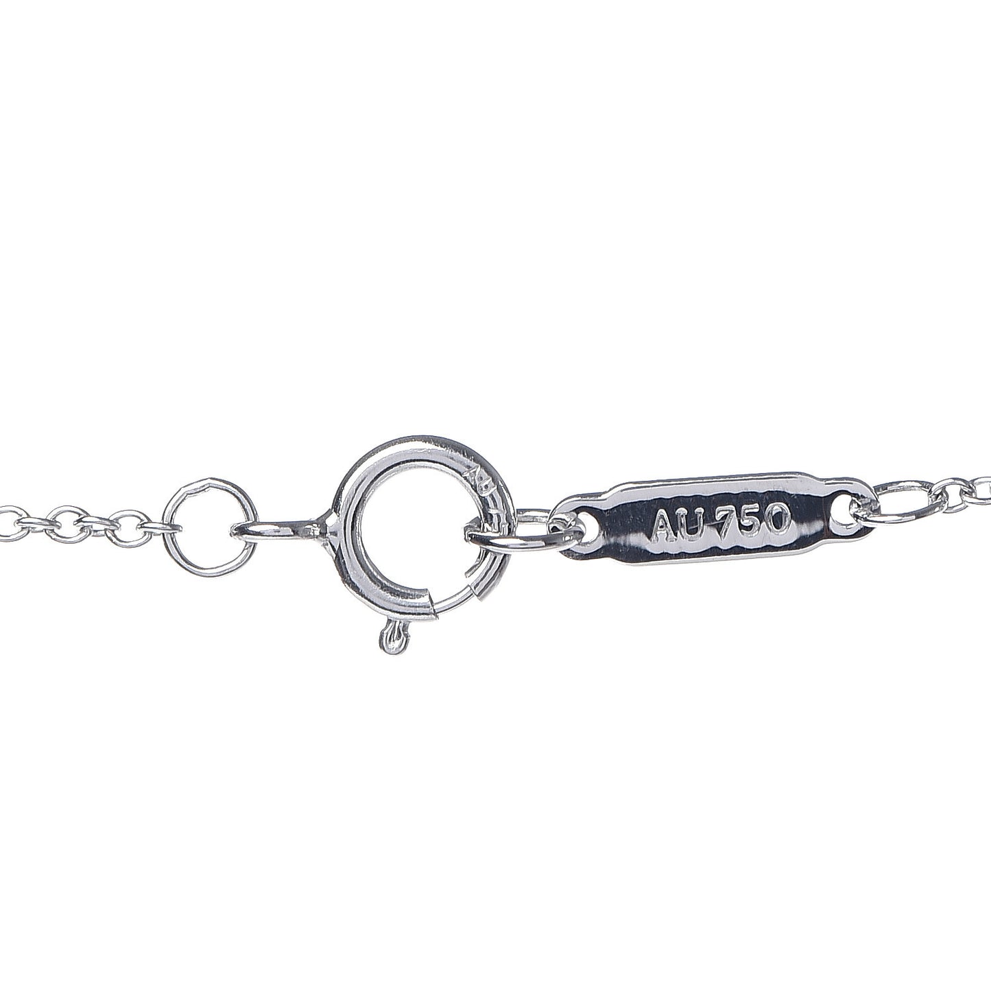 18K White Gold Mini Diamond Bow Pendant Necklace