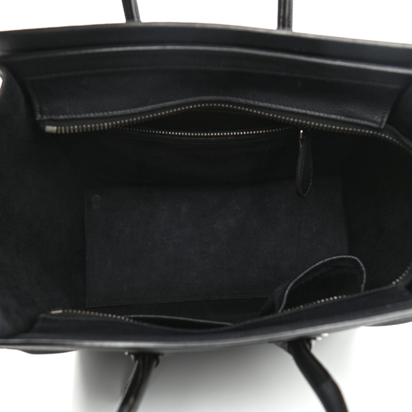 Drummed Calfskin Micro Luggage Black