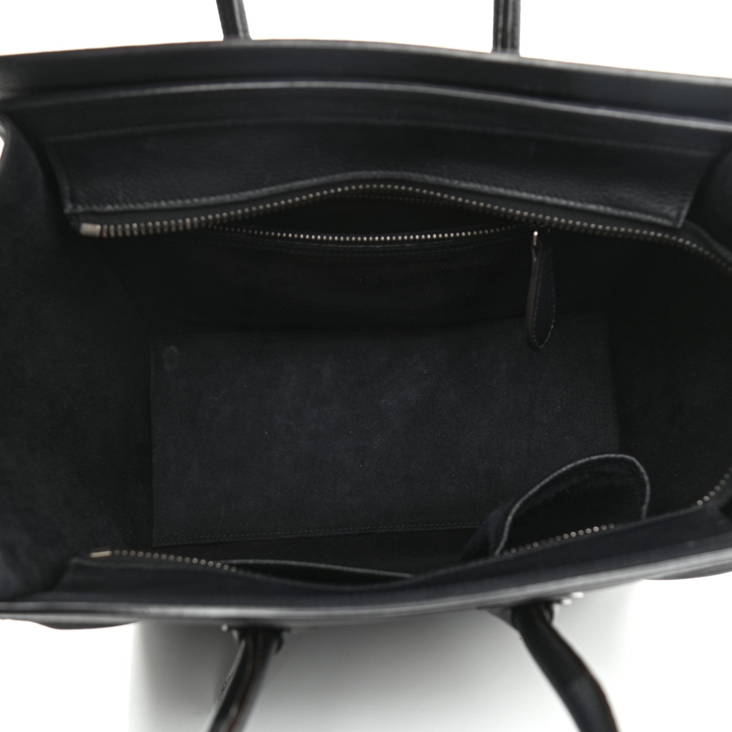 Celine Drummed Calfskin Micro Luggage Black 5 of 14