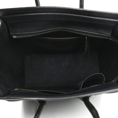 Celine Drummed Calfskin Micro Luggage Black 5 of 14