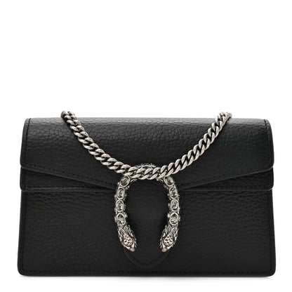 Gucci Calfskin Super Mini Dionysus Shoulder Bag Black 1 of 13