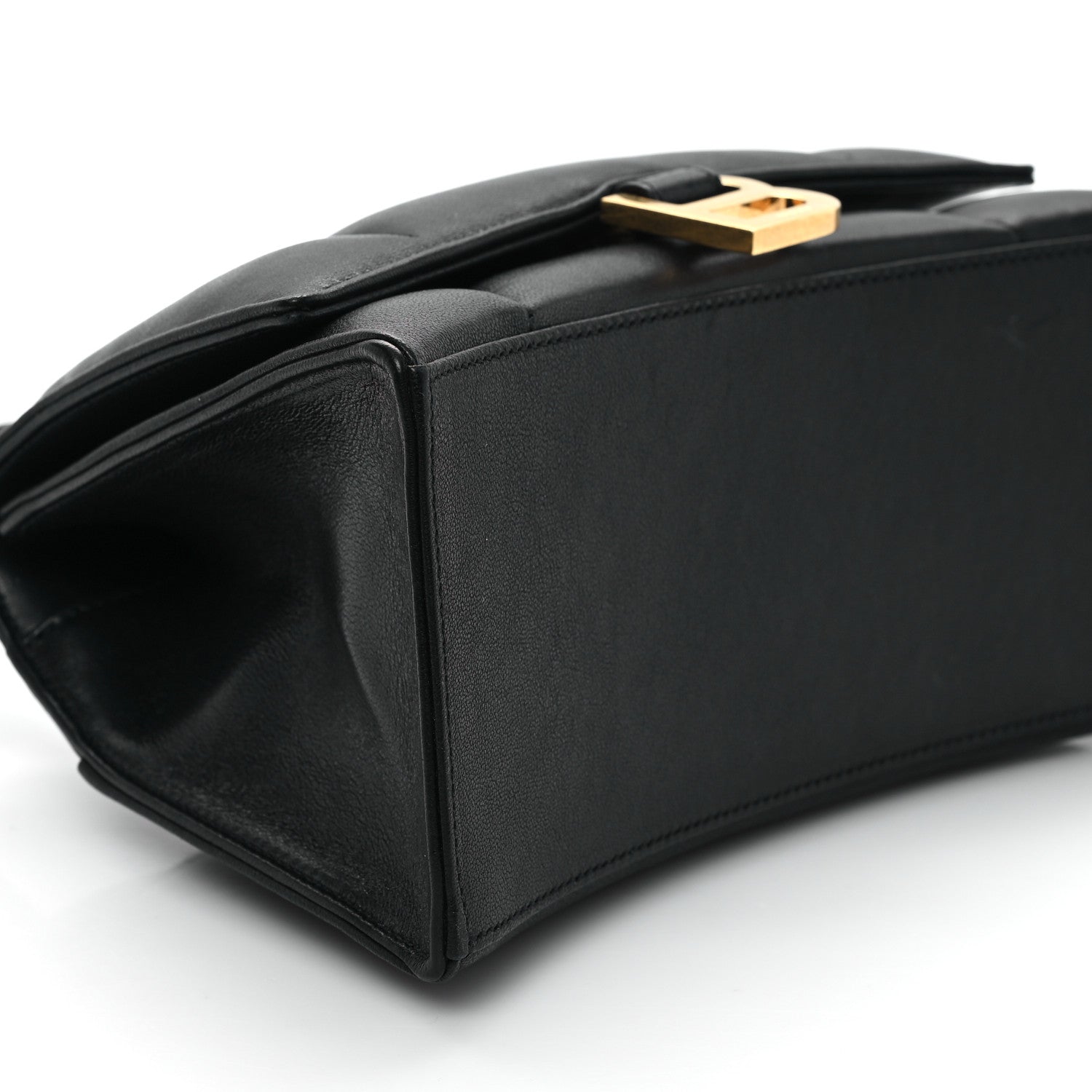Balenciaga Nappa Calfskin Puffy Small Hourglass Top Handle Bag Black 9 of 11