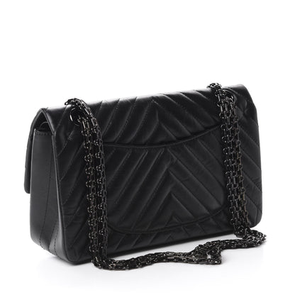 Chanel Aged Calfskin Chevron Quilted 2.55 Reissue 225 Flap So Black 3 of 11