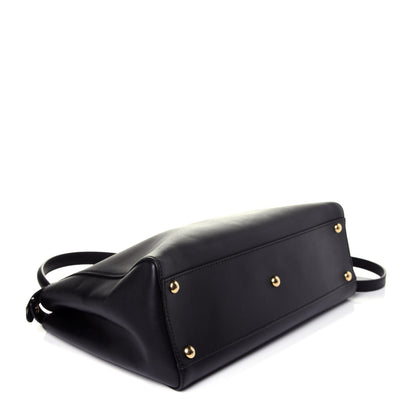 Fendi Vitello Morgan Shiny Nappa Medium Peekaboo Iconic Satchel Black 5 of 13