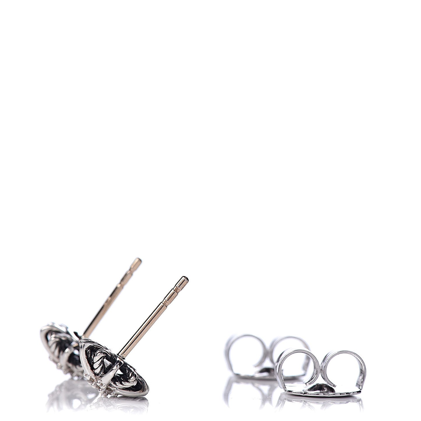 Sterling Silver Diamond 10mm Starburst Earrings