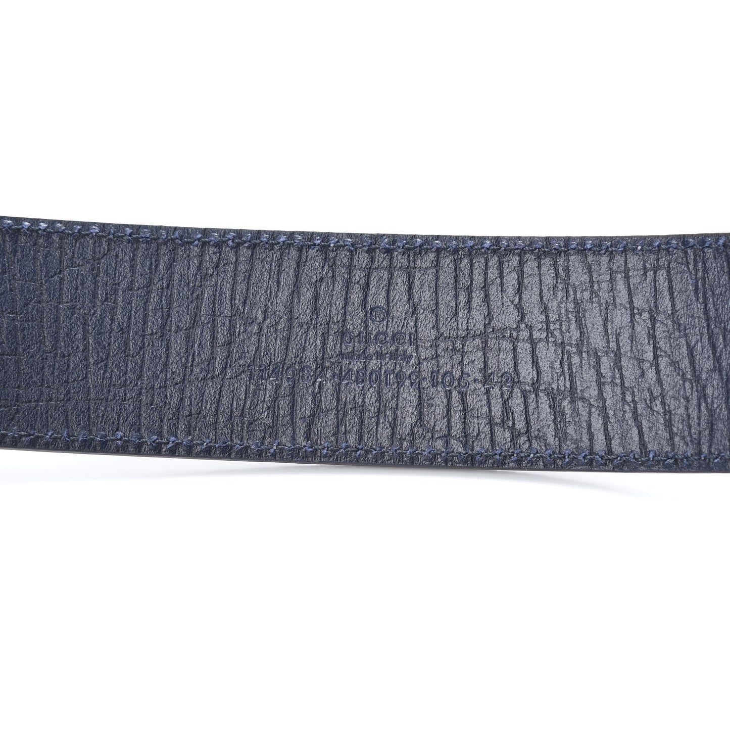 GG Plus Monogram Interlocking G Belt 105 42 Navy