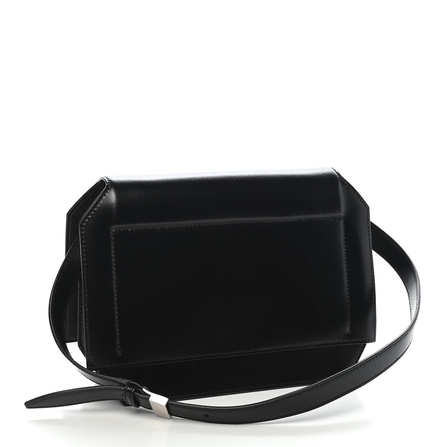 Calfskin Medium Bow Cut Shoulder Bag Black