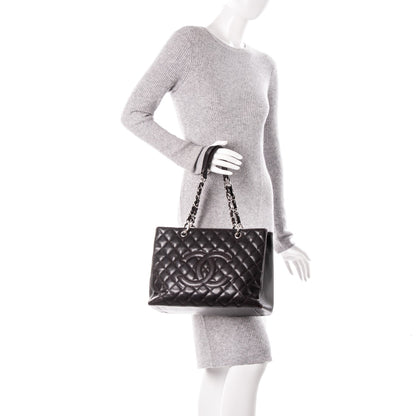 Chanel Caviar Quilted Grand Shopping Tote GST Dark Brown 2 of 7