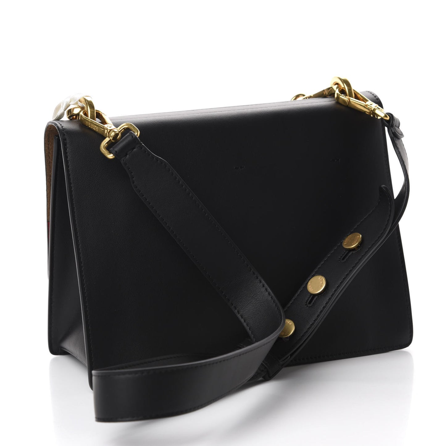 Vitello Grace Matte F is Fendi Kan U Shoulder Bag Black