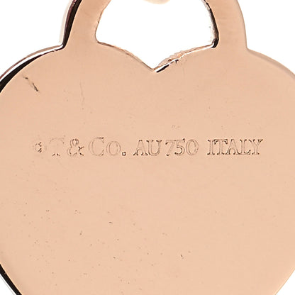Tiffany 18K Rose Gold Diamond Tiffany Heart Tag Charm 3 of 3
