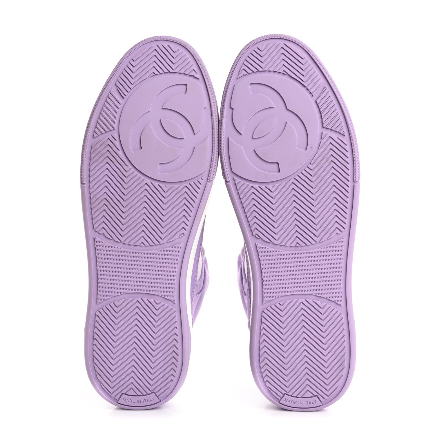 Chanel Cotton High Top Sneakers 38 Purple White 1694785 – FASHIONPHILE