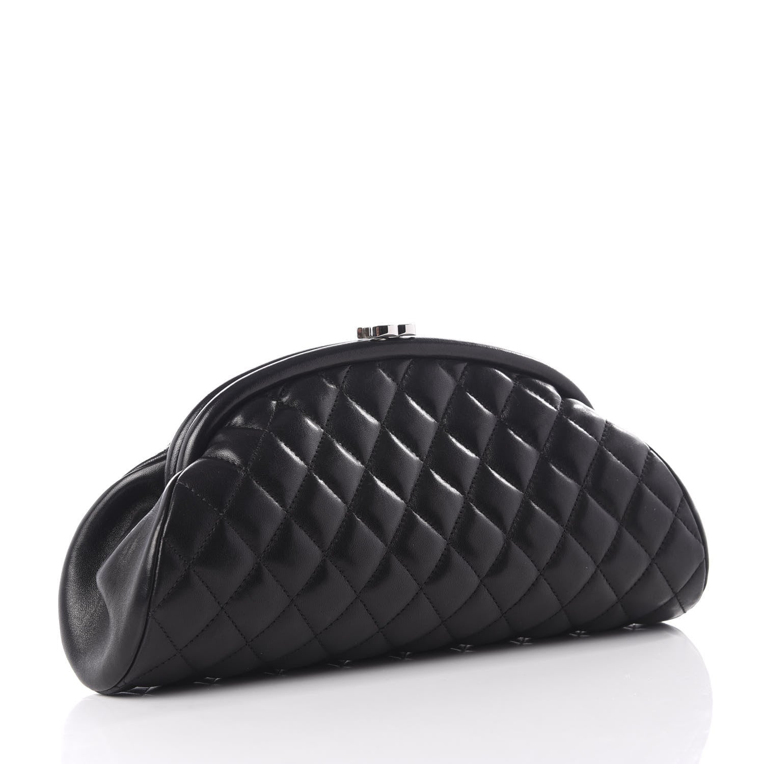 Chanel Lambskin Quilted Timeless Clutch Black 2 of 8