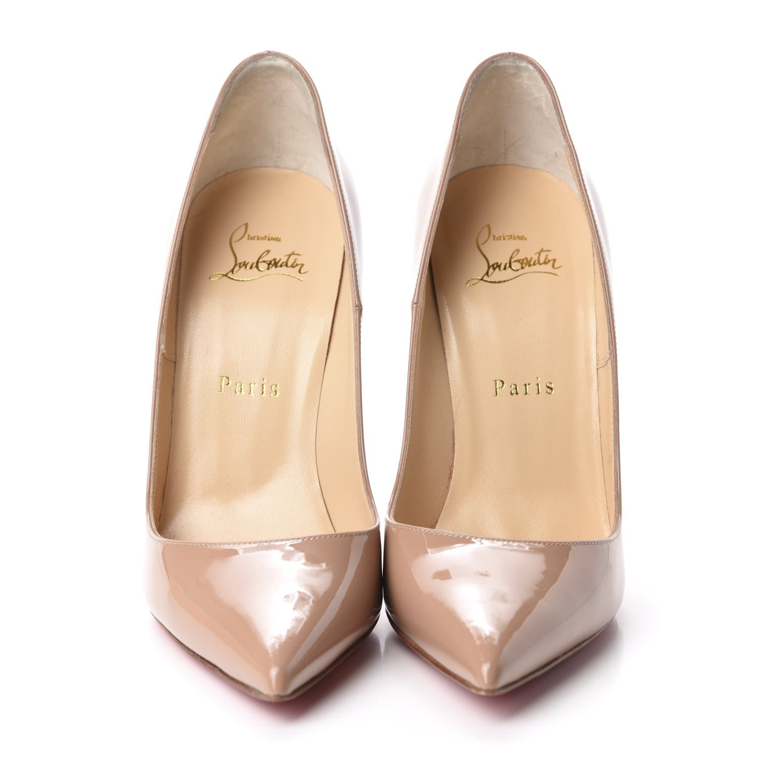 Christian Louboutin Patent So Kate 120 Pumps 37.5 Nude 2 of 11