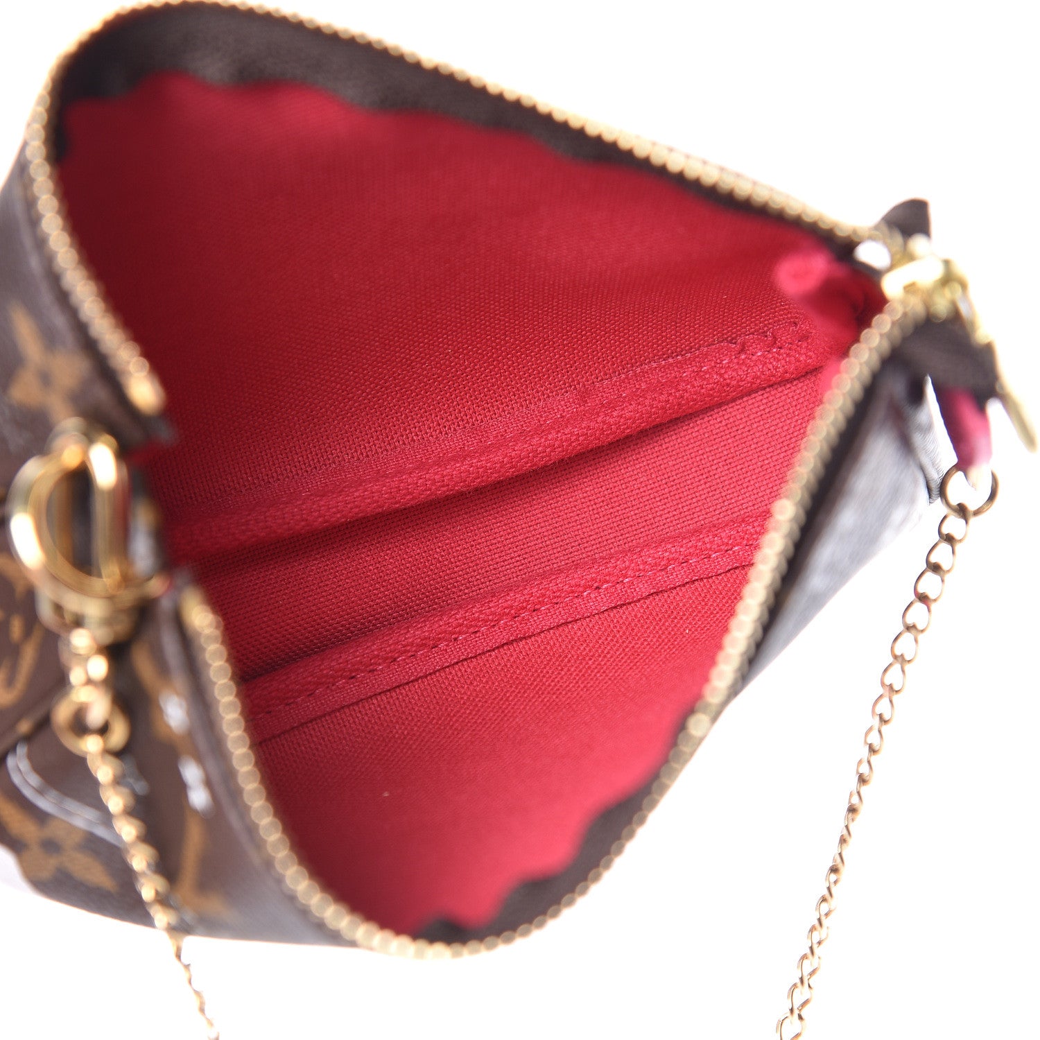 Louis Vuitton Monogram 2019 Christmas Animation Mini Courchevel Pochette Accessories Fuchsia 6 of 8