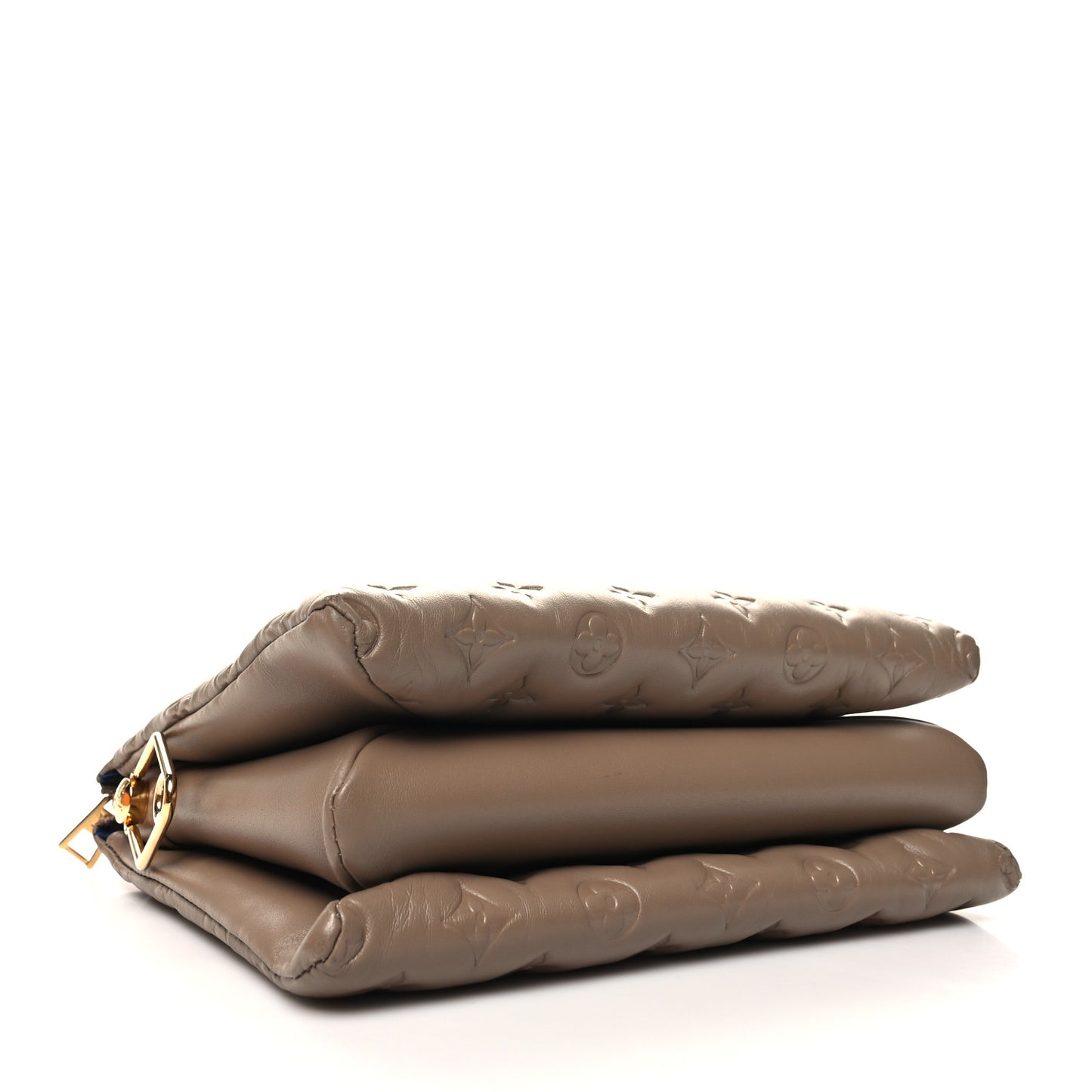 Lambskin Embossed Monogram Coussin PM Taupe