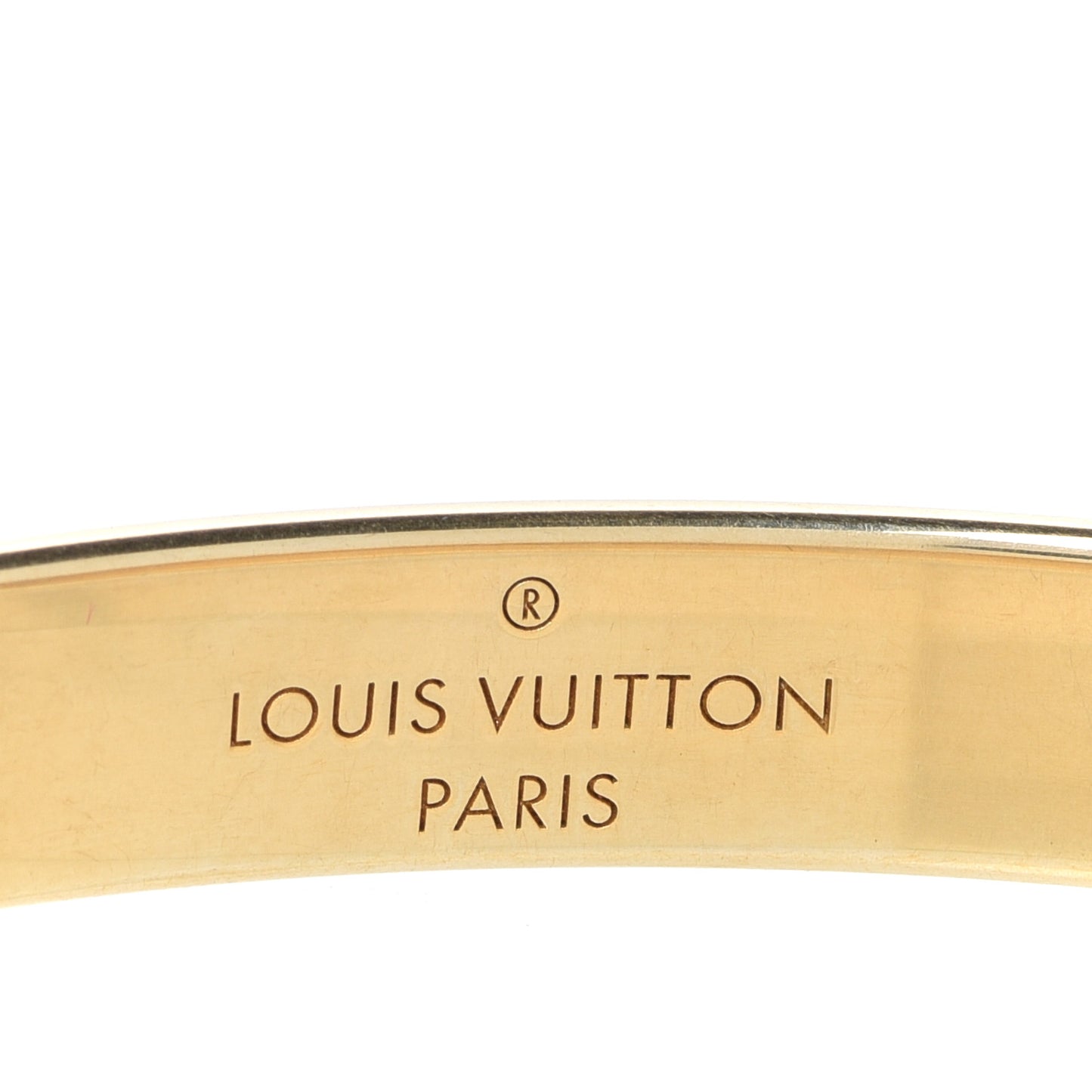 Brass Crystal Monogram Nanogram Strass Cuff S Gold