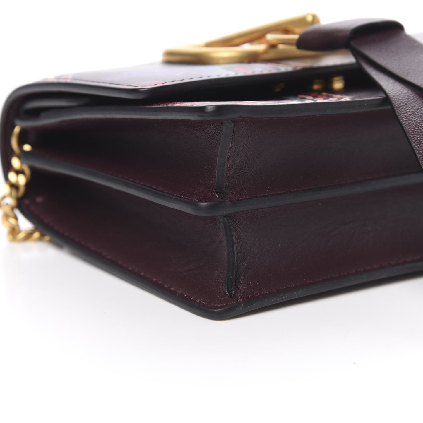 X UNDERCOVER Smooth Calfskin Butterfly Mini VRing Crossbody Bag Rubin