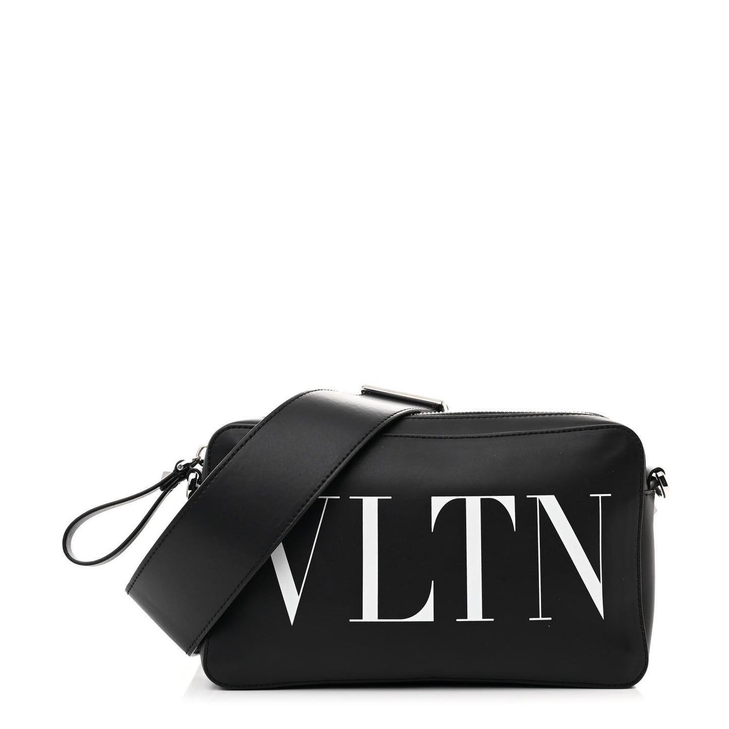 Calfskin VLTN Print Crossbody Bag Black