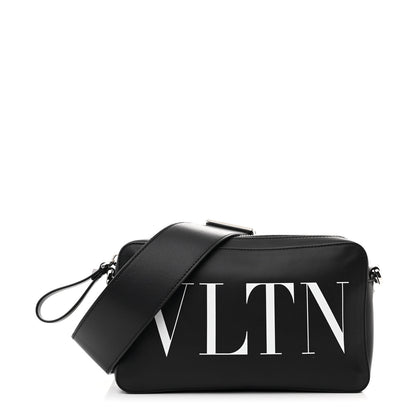 Valentino Garavani Calfskin VLTN Print Crossbody Bag Black 1 of 9