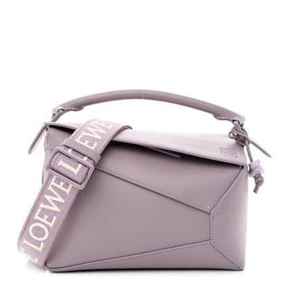 Loewe Satin Calfskin Monochrome Small Puzzle Edge Bag Pale Aubergine Glaze 1 of 10