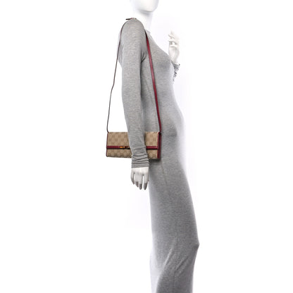 Gucci Monogram Bamboo Bar Clutch Red 2 of 9