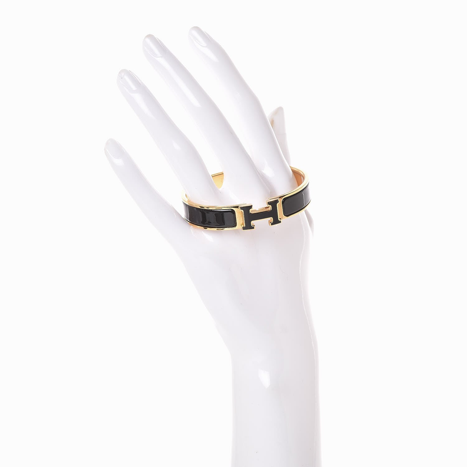 Hermes Enamel Narrow Clic Clac H Bracelet PM Black 2 of 5