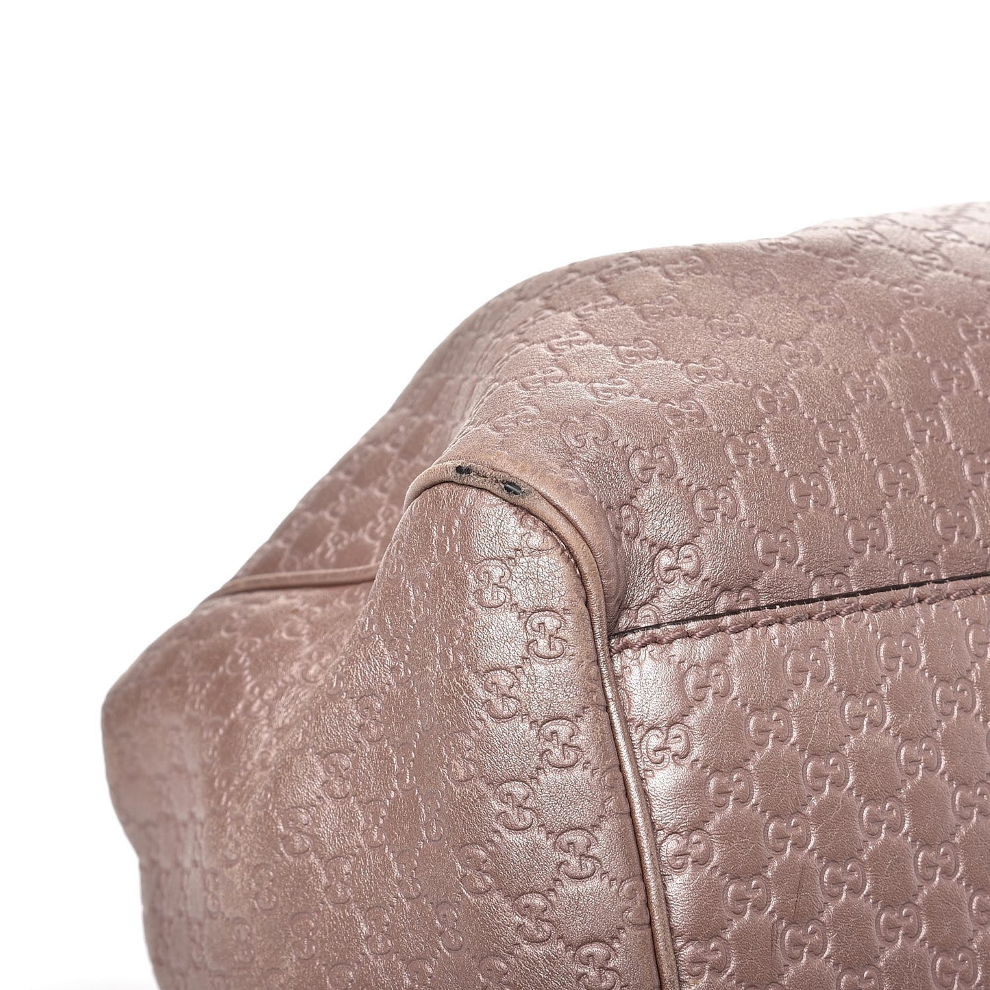 Metallic Microguccissima Medium Sukey Tote Dark Cipria