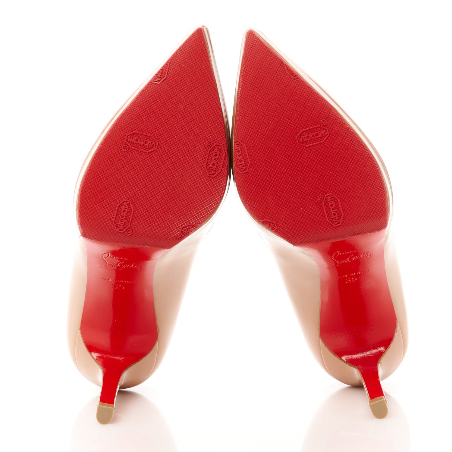 Christian Louboutin Patent Pigalle Plato 100 Pumps 35 Nude 5 of 8