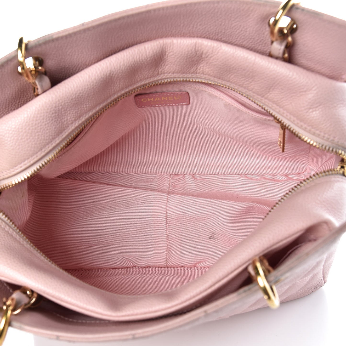 Caviar Quilted Petit Timeless Shopping Tote PTT Pink