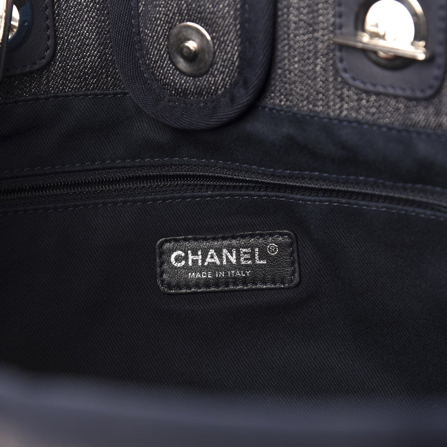 Denim Small Deauville Tote Dark Blue