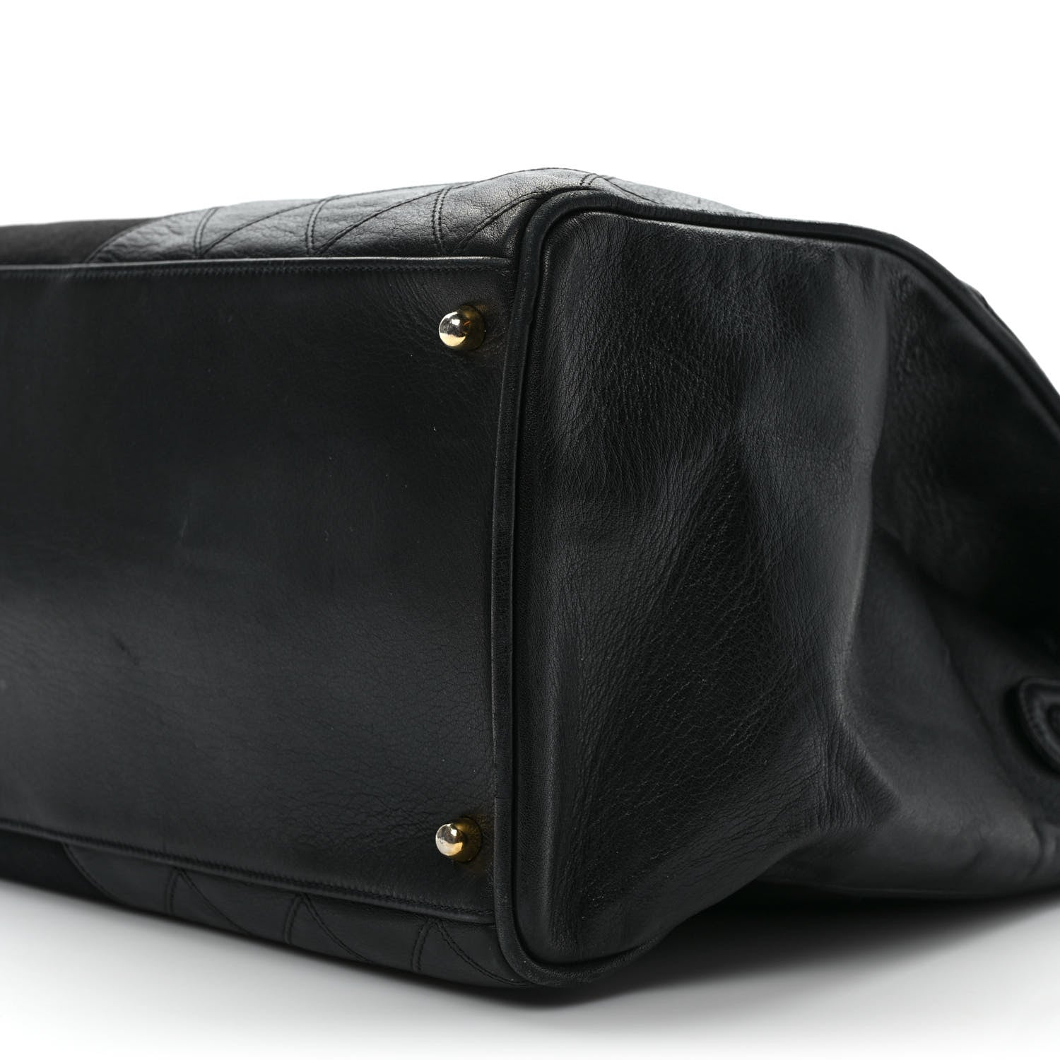 Chanel Canvas Lambskin Quilted Shopper Tote Black 7 of 9