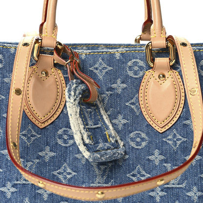 Louis Vuitton Monogram Denim Onthego MM Blue 7 of 9