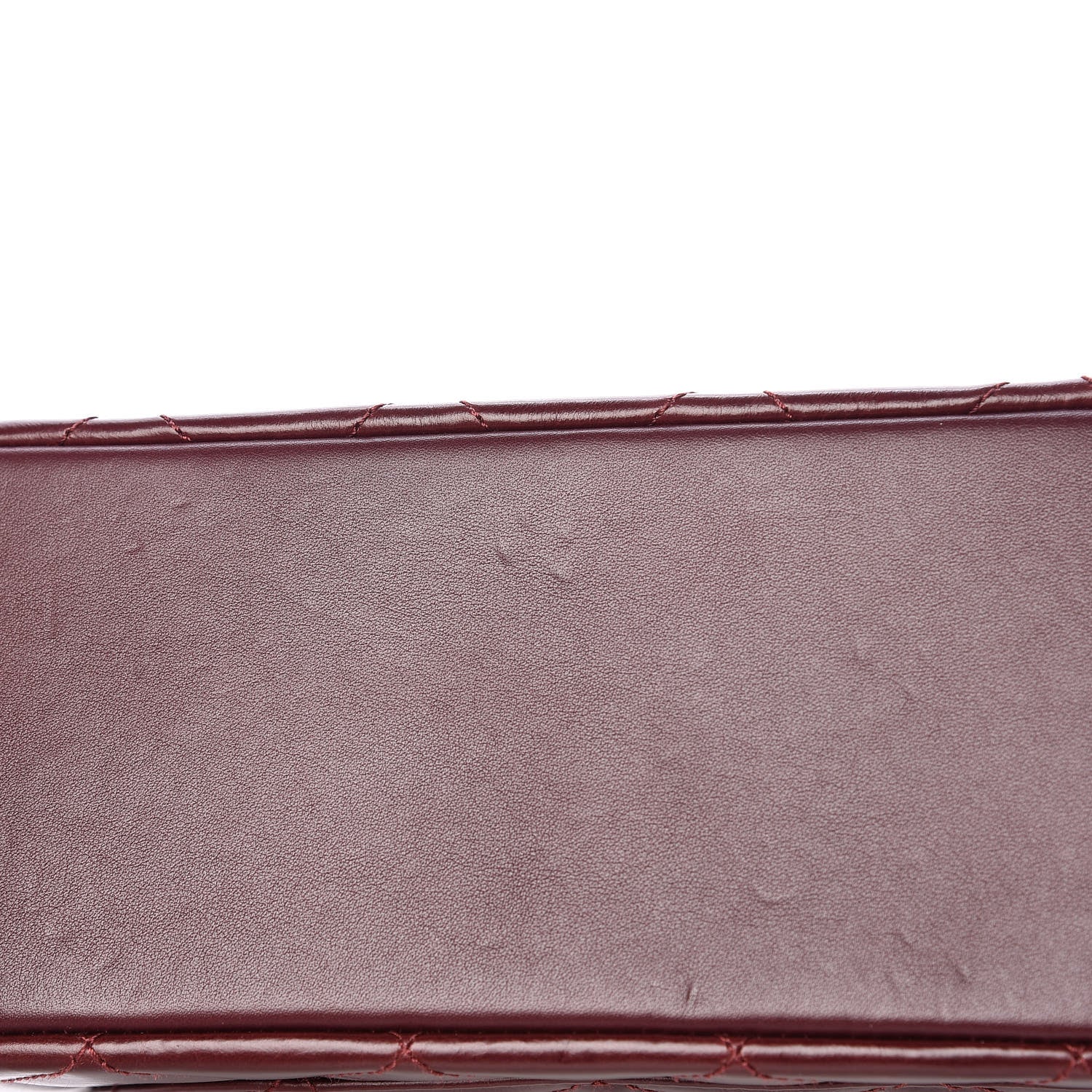 Chanel Calfskin Quilted Medium Gold Bar Top Handle Flap Burgundy 10 of 12