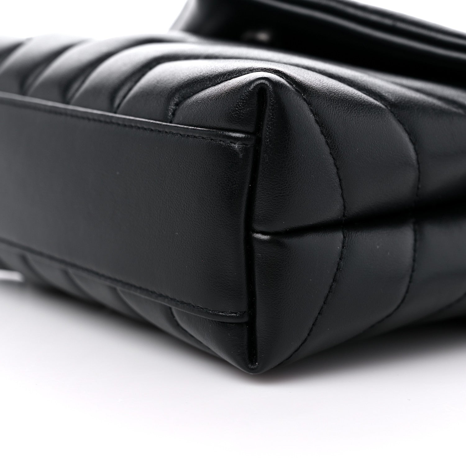 Saint Laurent Calfskin Y Quilted Monogram Toy Loulou Crossbody Bag Black 9 of 9