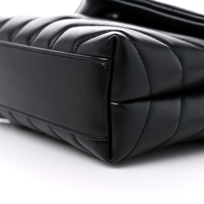 Saint Laurent Calfskin Y Quilted Monogram Toy Loulou Crossbody Bag Black 9 of 9