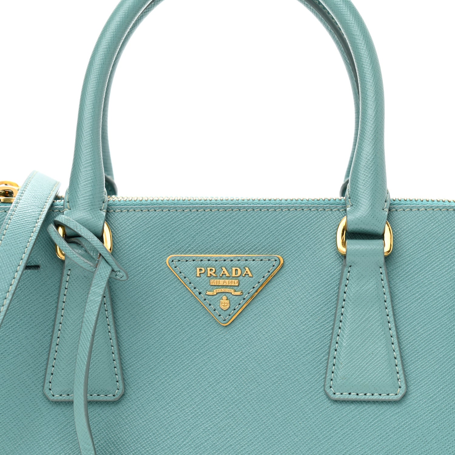 Prada Saffiano Lux Mini Galleria Double Zip Tote Anice 13 of 28