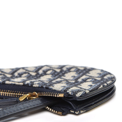 Christian Dior Oblique Saddle Coin Purse Blue 6 of 8