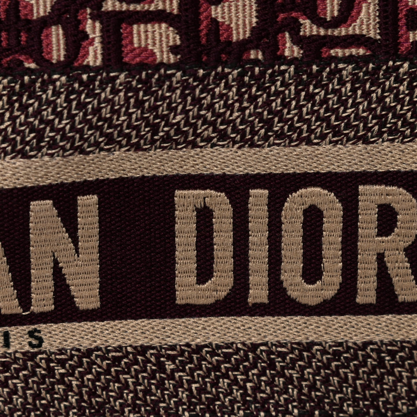 Oblique Large Book Tote Burgundy Multicolor