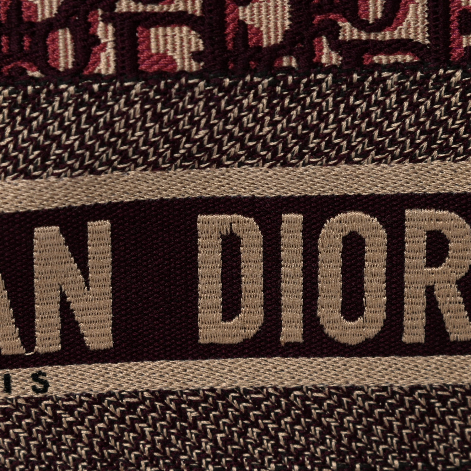 Christian Dior Oblique Large Book Tote Burgundy Multicolor 12 of 13