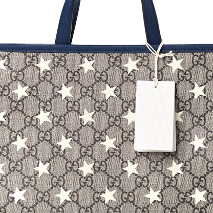 Gucci GG Supreme Monogram Stars Childrens Tote Beige Ebony Yellow Royal 10 of 10
