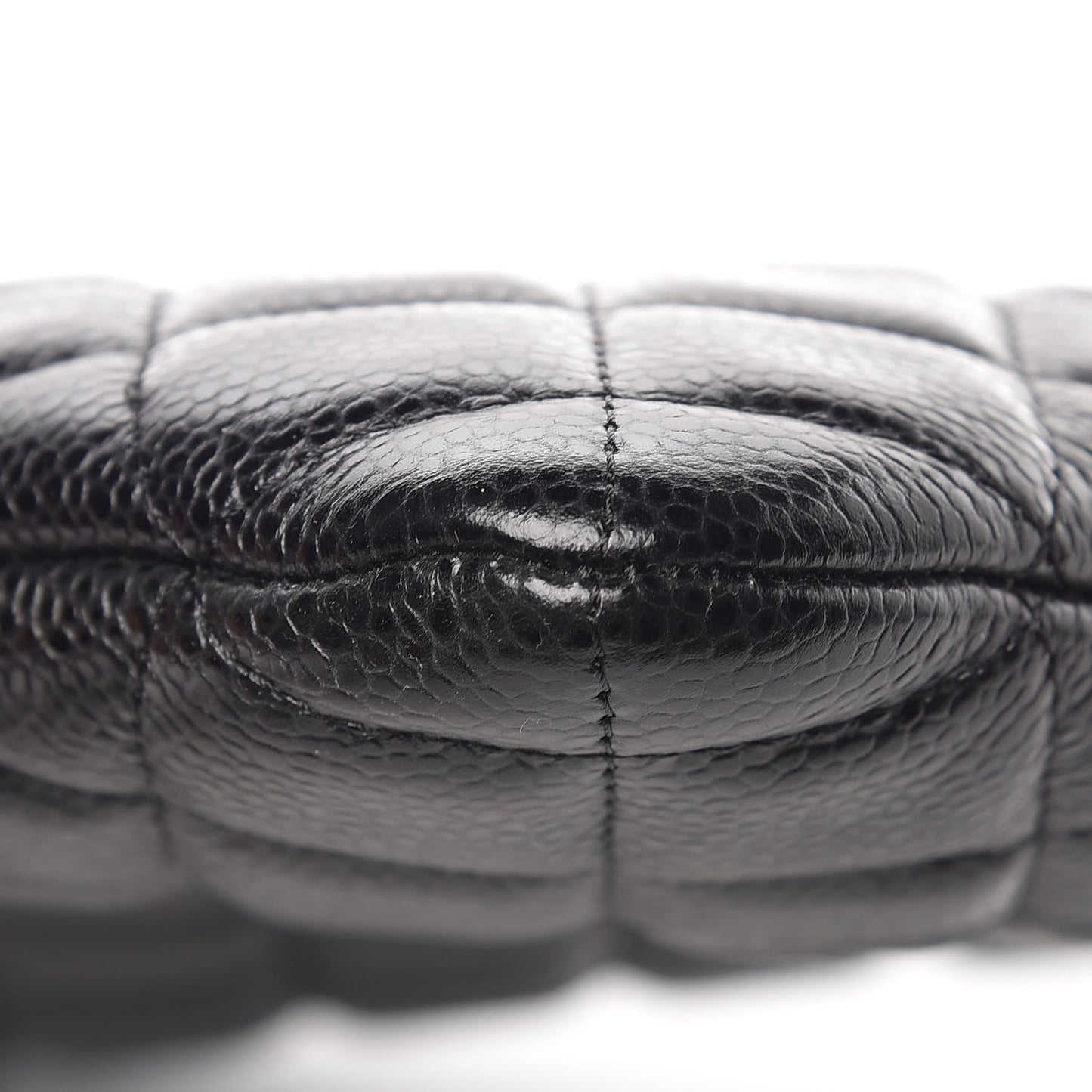 Caviar Quilted Large Cosmetic Case Black