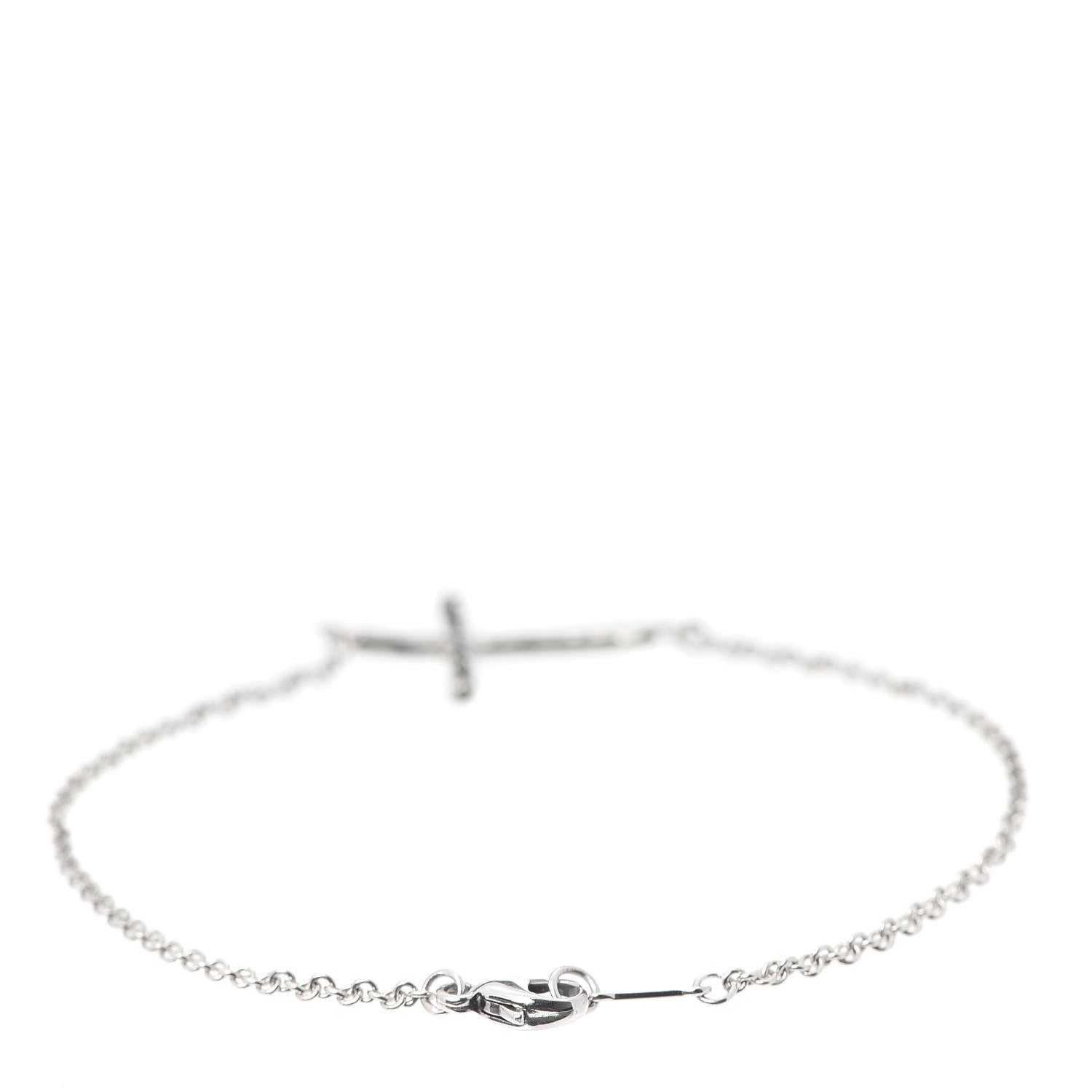 Tiffany Sterling Silver Paloma Picasso Hammered Cross Bracelet 3 of 6