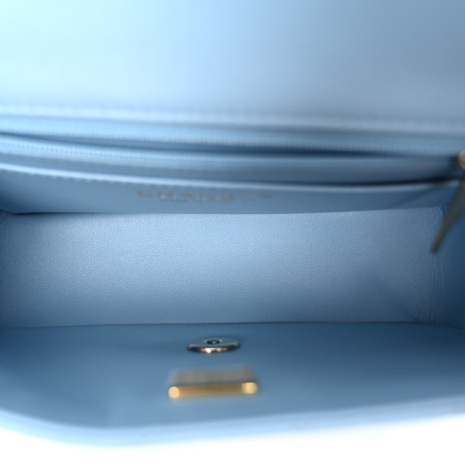 Chanel Lambskin Quilted Mini Rectangular Flap Light Blue 5 of 11