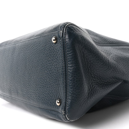 Chanel Calfskin Cerf Executive Shopper Tote Blue 10 of 10